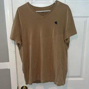 Large Express V-neck Short Sleeve Shirt with lion logo